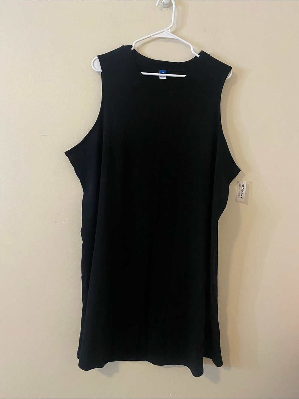 Old Navy Black Cotton Tank Dress Plus size 2X NEW